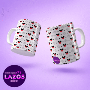 taza blanca estampada micky m