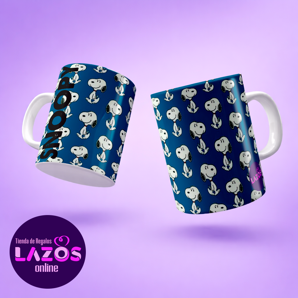 taza blanca estampada snoopyazul taza blanca estampada snoopyazul