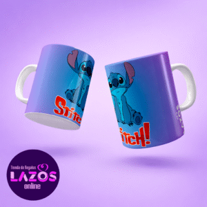 taza blanca estampada stich1