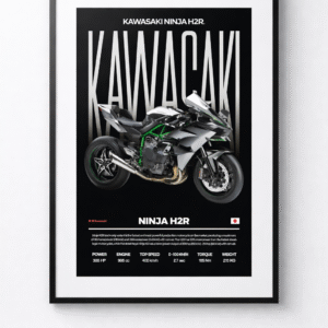 cuadro grande moto kawasaki h2 a3 con márgen